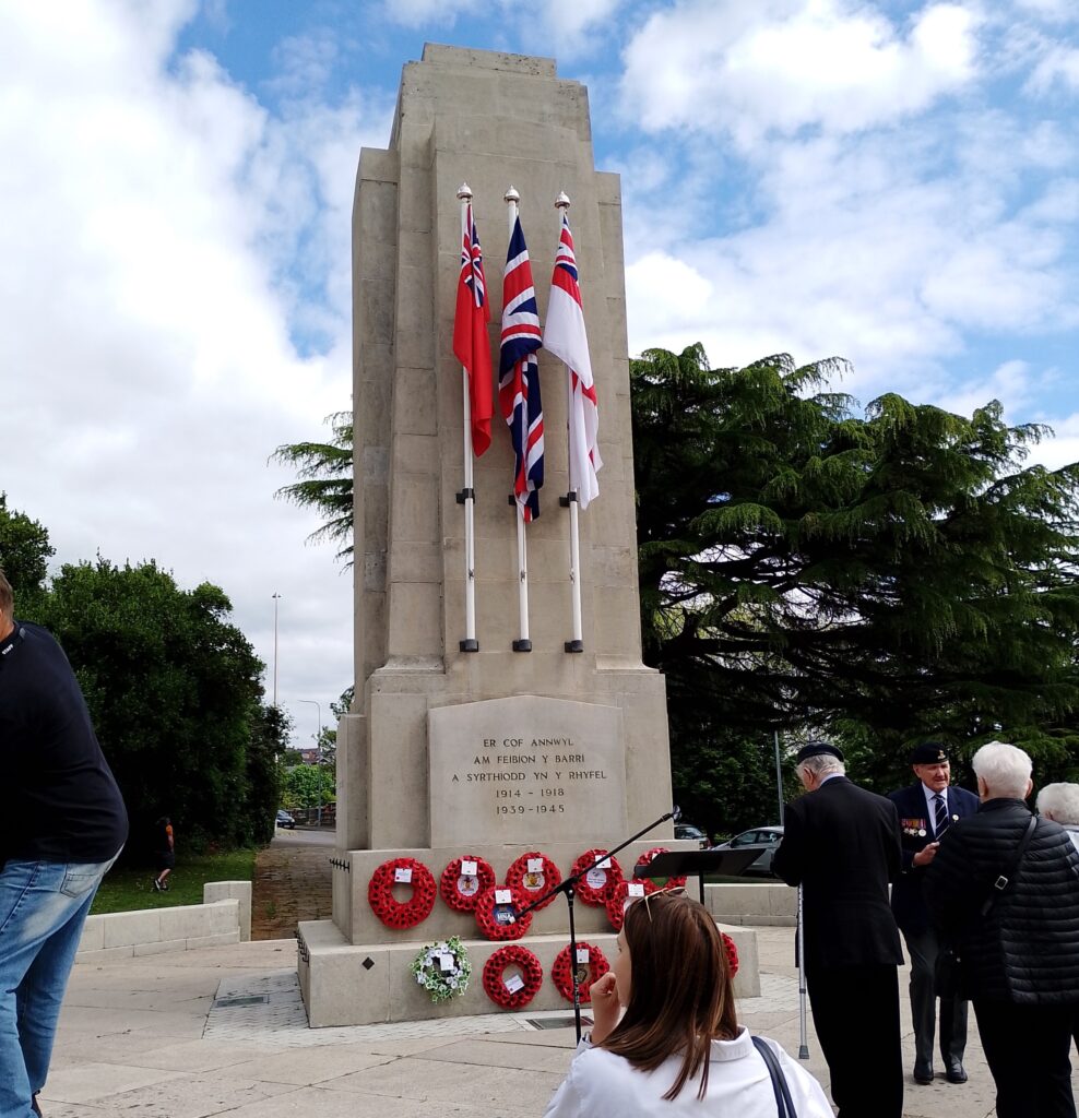 Barry Cenotaph on the 80th anniversary of VE Day.