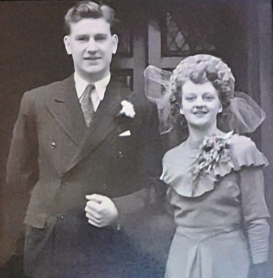 Val on her wedding day in 1947.