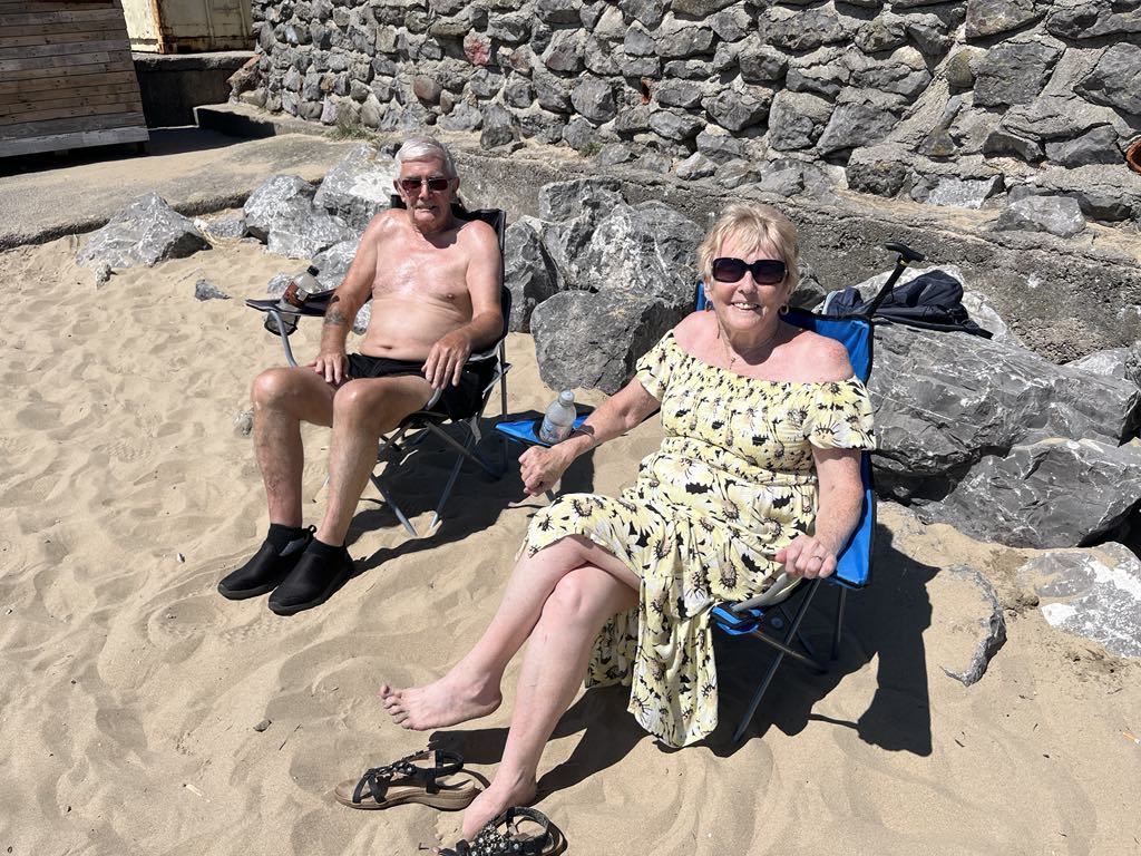 Bill And Susan Emment at the Beach in Porthcawl Porthcawl fun fair closure. Photo: Lewis Smith, LDRS.