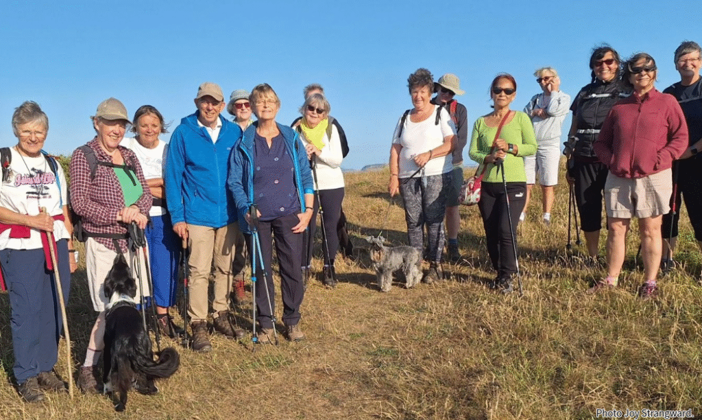 The gang, Molly and Tuppence at the eastern end of Sully Island. Photo Joy Strangward.