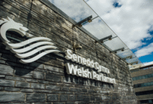Outside the Welsh parliament building in Cardiff Bay. Image: Adobe.
