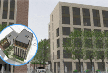 Artist impressions of the two new blocks of co-living apartments that will replace Asset House on Penarth Road in Cardiff. Photo: CW Architects.