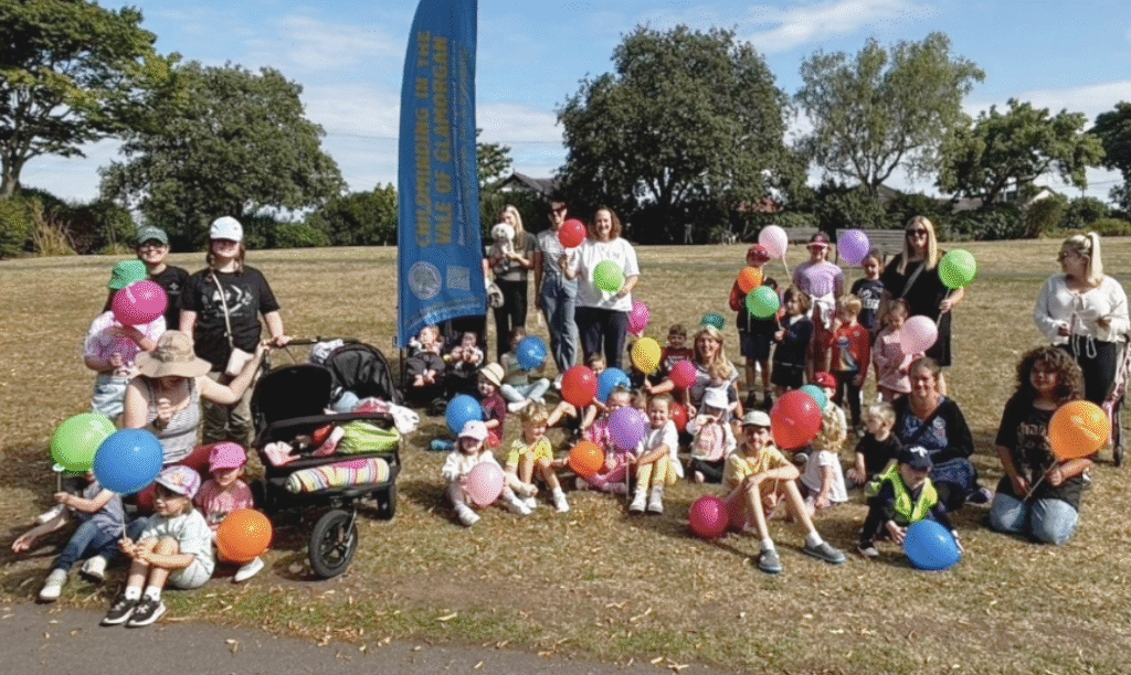 The walkers in Victoria Park.