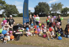 The walkers in Victoria Park.