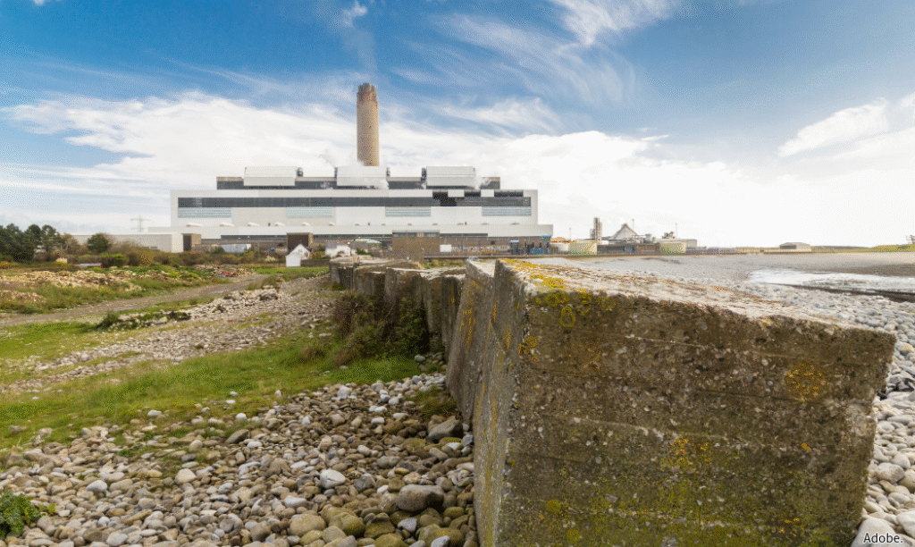 A past image of the Aberthaw power plant. Image: Adobe.