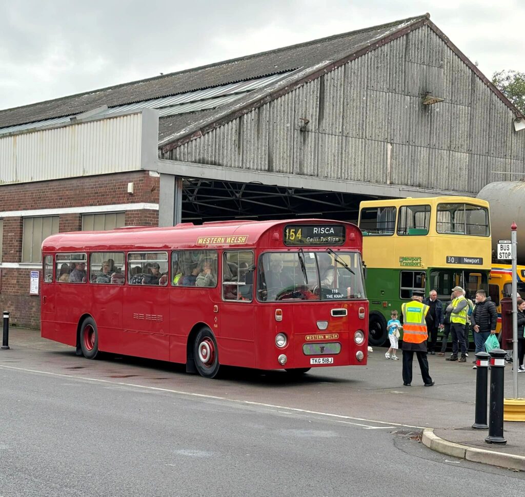 | A former Western Welsh 1518 and a 1971 Leyland Leopard bus that was new 54 years ago. Photo: Tudor Thomas.