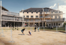A design for the Porthcawl Maritime Centre, released by Credu Charity Ltd. 