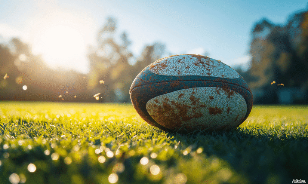 Rugby ball. Adobe.