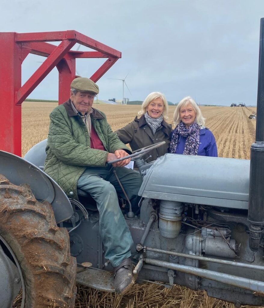 Basil George with his daughters Valerie and Beverley.