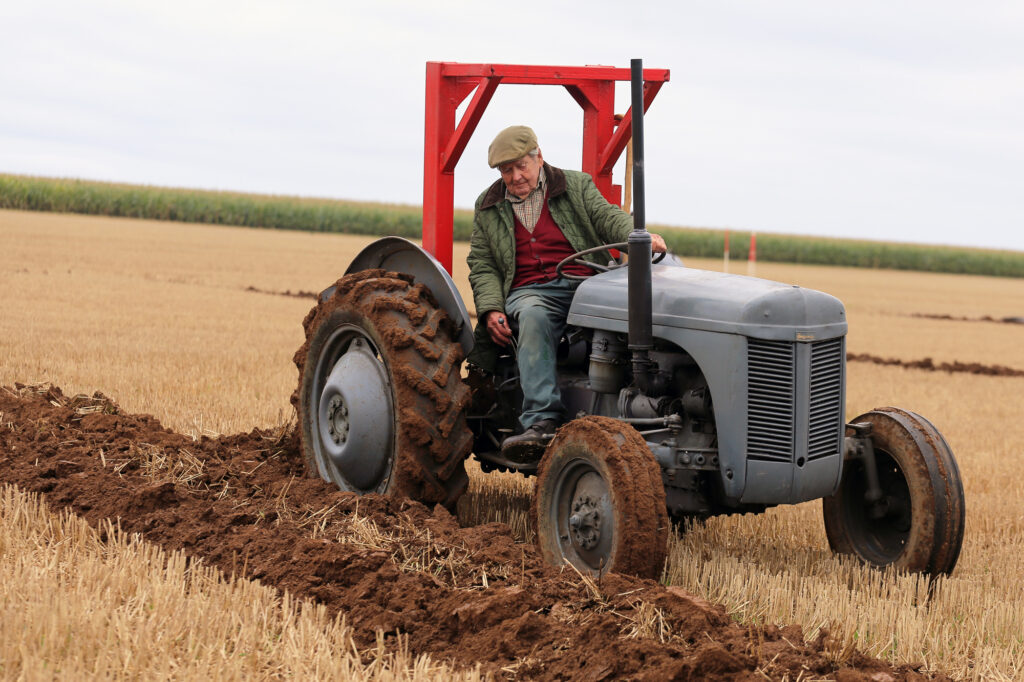 Basil ploughing at Stormy Down. Photo by Glyn Evans (ffotowales@gmail.com)