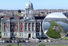 Barry Dock offices and The Mole, Barry. Photos: Adobe.