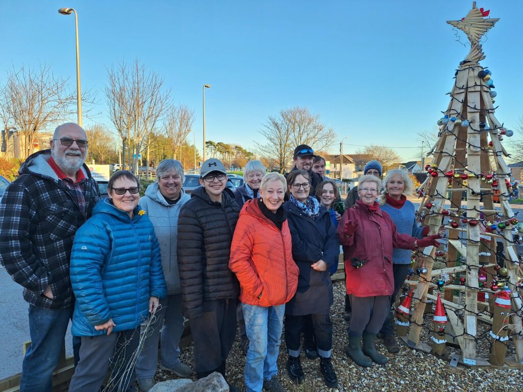 CF61 garden volunteers celebrate another award.  