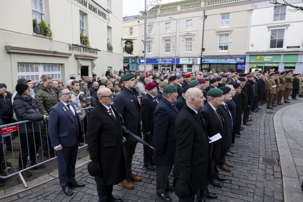Remembrance Sunday in Bridgend.