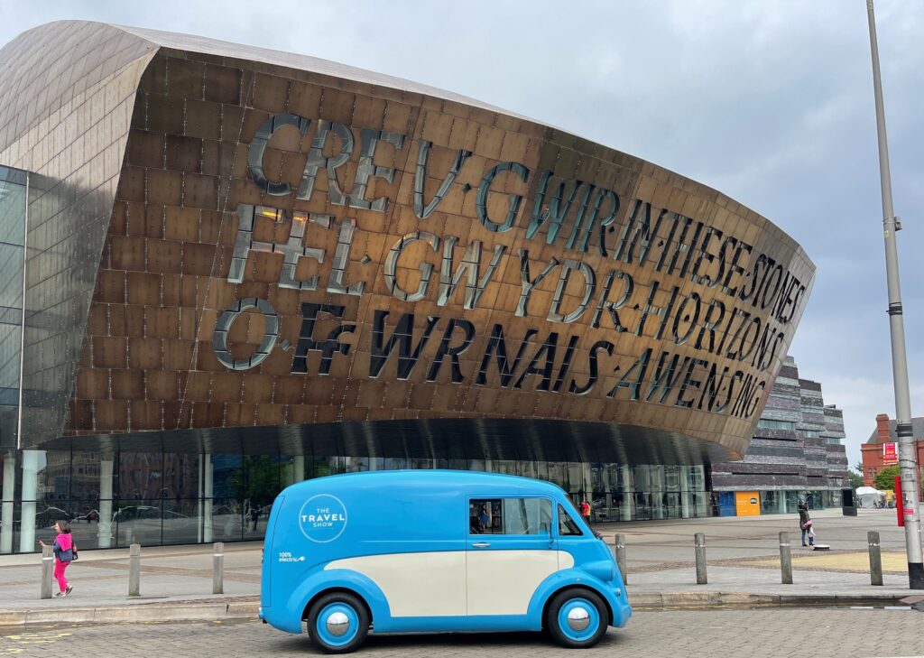 The Morris JE on show in Cardiff.
