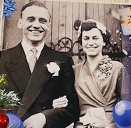 Margaret and John on their wedding day.