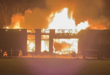 The scene that met emergency services upon their arrival. Photo: Penarth RFC.