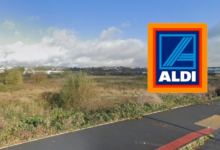 The site where the new Aldi supermarket is to be built. Photo: Google/LDRS.