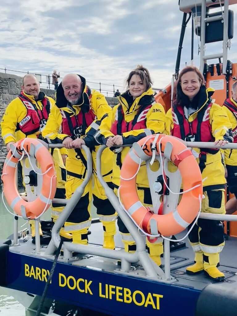 Ruth and Steve joined the RNLI crew from Barry Dock on a Shannon class all-weather lifeboat.