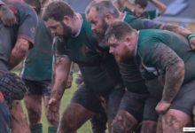 Down and dirty. Barry’s scrum was in dominant form against Llanishen. Picture: Cam Prosser.