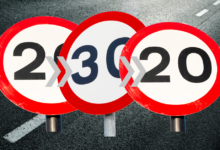 Speed limit signs. Adobe