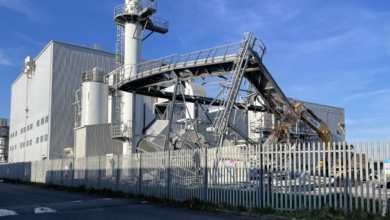 Demolition of the incinerator is now under way. Photo by Denis Clarke.