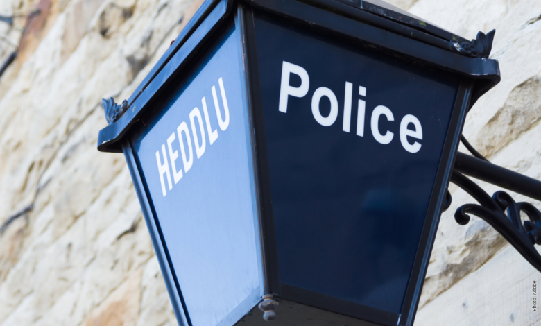 Heddlu Police station lantern