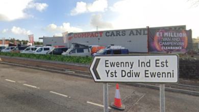 Ewenni Industrial estate in Bridgend