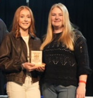 Macie Cook with Alysha from Seaview Farm (right).