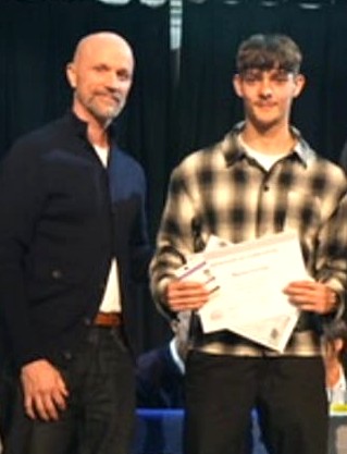 Steve from Real Skillz (left) with Mason George.