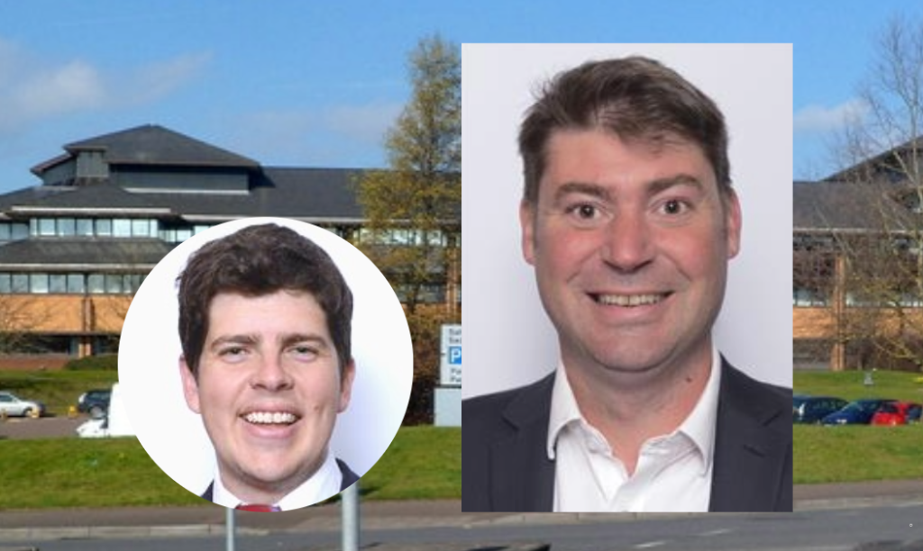 Huw Thomas MS and Cllr Chris Weaver.