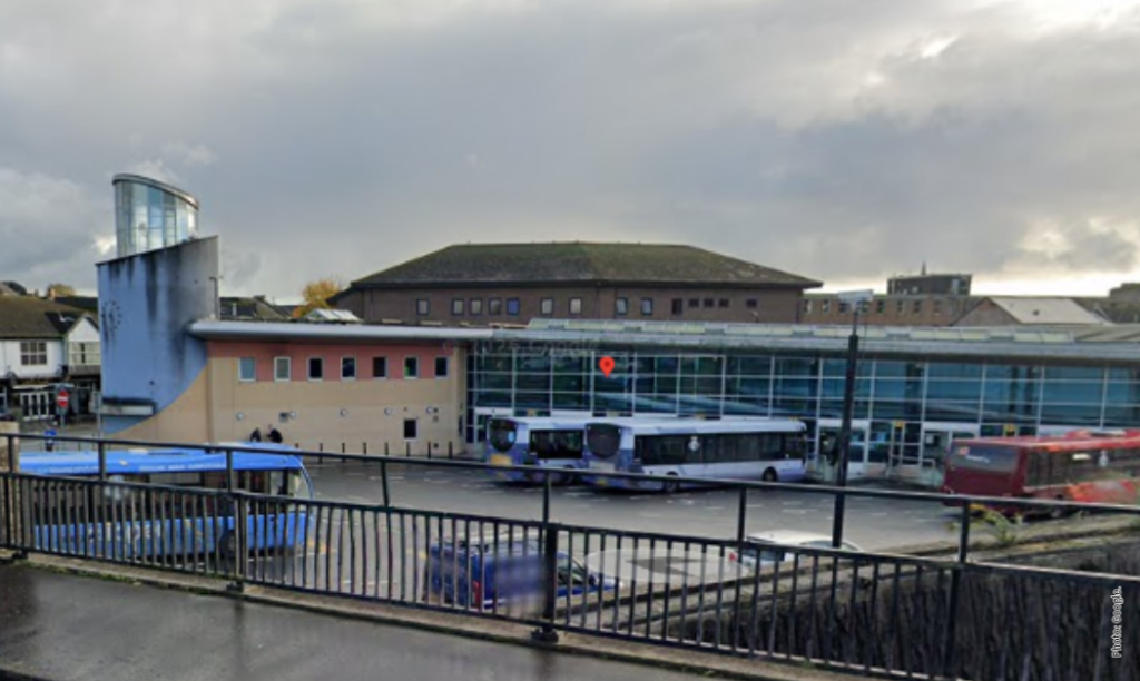 Bridgend train station.