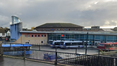 Bridgend train station.