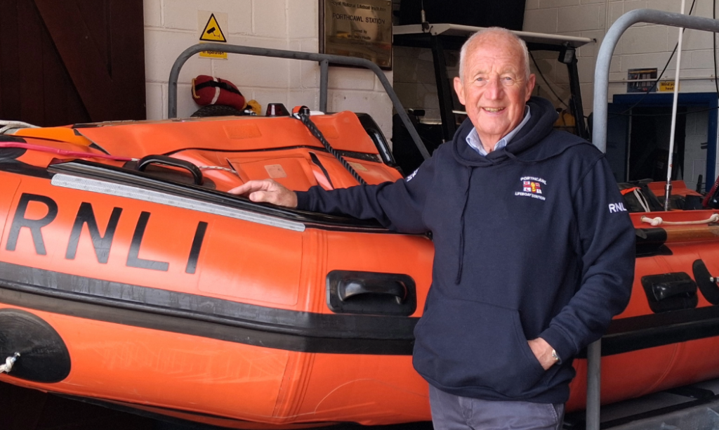 Ian Stroud at Porthcawl Lifeboat Station.