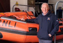 Ian Stroud at Porthcawl Lifeboat Station.