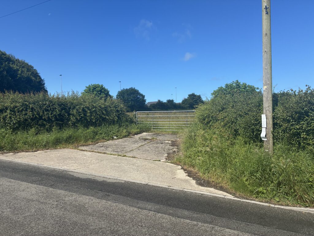 The Entrance To The Proposed Lidl Site In Llanmaes. Photo Kieran Molloy, LDRS.