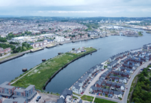 An aerial view of the Barry Mole. Image supplied by Vale Council.