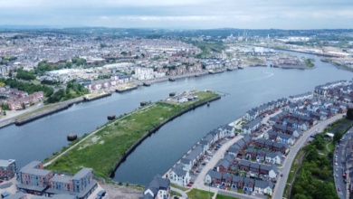 An aerial view of the Barry Mole. Image supplied by Vale Council.