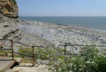 Steps to the beach at Fontygary Bay. Photo: Eirian Evans, Geograph.