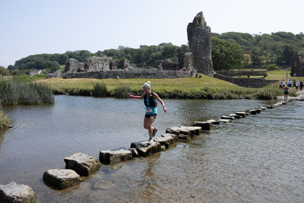 No overtaking on the stepping stones.