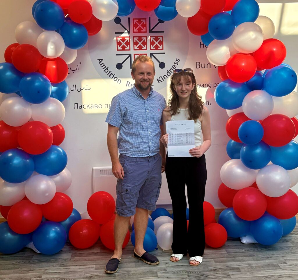 Bethan Rendall with Rob Jones. 