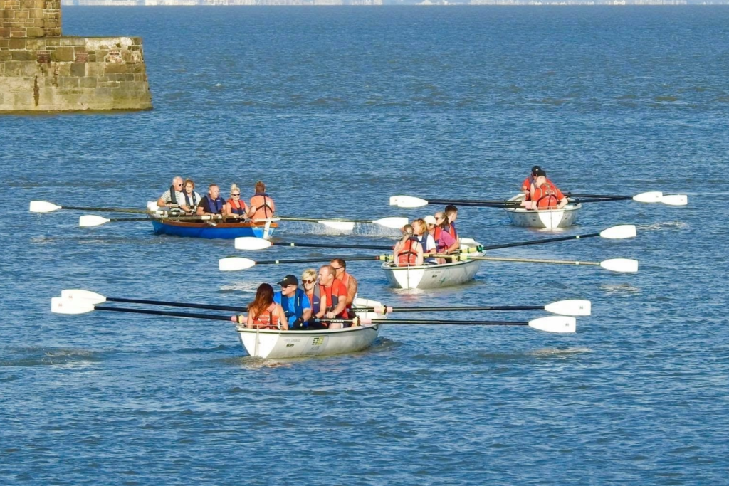 Barry sea rowers in training.