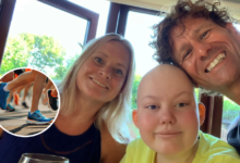 Kiera Hodges with parents Tim and Andrea.