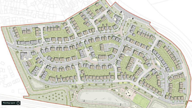 A map of the proposed development in Thoose. Image: The Urbanists.
