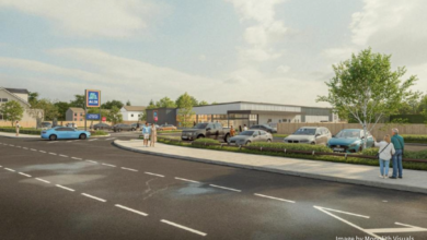 An artist impression of what the new store will look like. Image by Monolith Visuals.
