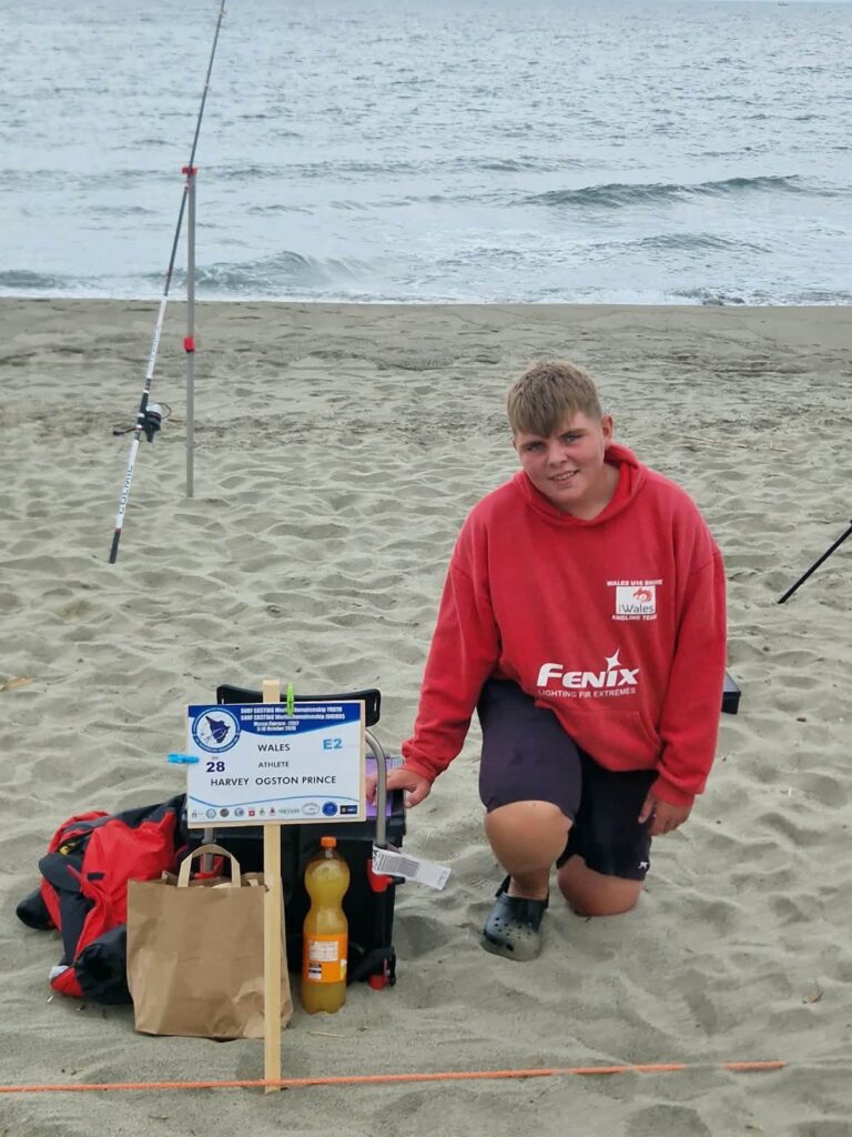 Harvey Ogston-Price on the beach in Italy.