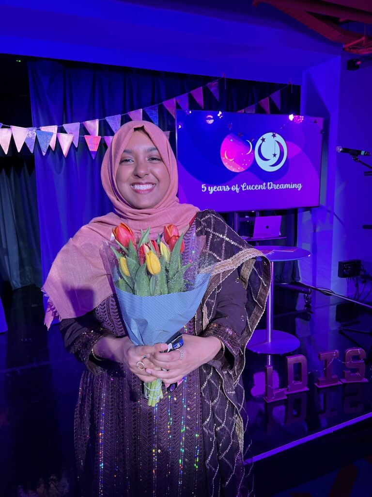 Jannat Ahmad, pictured at Lucent Dreaming’s fifth anniversary celebrations.