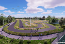 A CGI showing how a cycle circuit could look. Image by DB3 Architects.