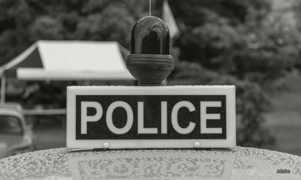 Vintage police car.