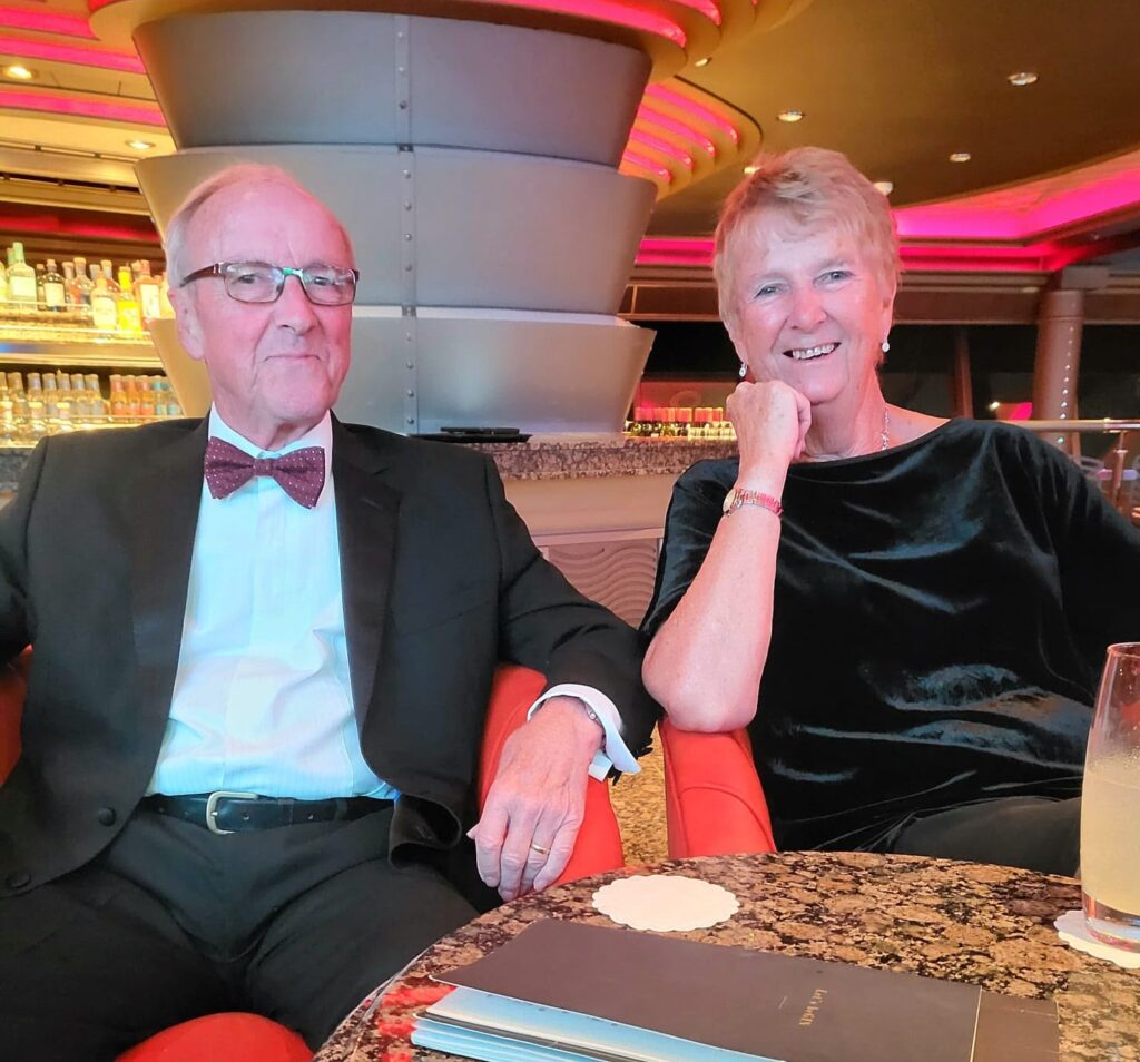 Terry and Lorraine enjoying the delights of travelling.